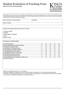 Teaching Evaluation Form for Students