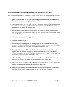 Draft Guidelines for Reporting Assessment Data 7-2-2015