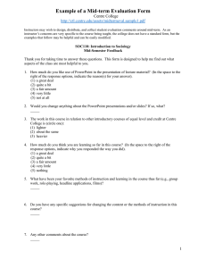 Example of a Midterm Evaluation Form