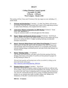 DRAFT  College Planning Council Agenda November 19, 2009