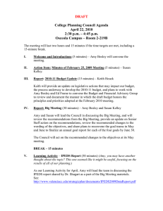 DRAFT  College Planning Council Agenda April 22, 2010