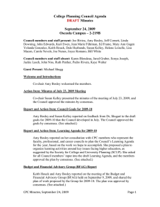 College Planning Council Agenda Minutes  September 24, 2009