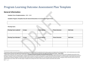 Goal 2 Attachment Nov 19 - Program Learning Outcome Assessment Plan Template