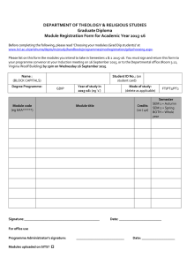 Download the Module Registration Form 2015-16