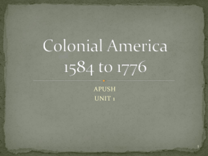 Unit I: Colonial America Notes