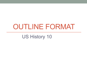 Historical Outline Instructions
