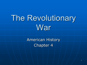 Ch. 4: Revolutionary War Battles PP Notes