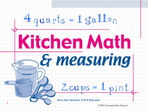 Kitchen Math Powerpoint