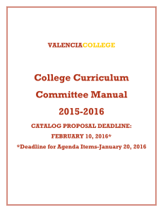 2015-2016 Curriculum Committee Manual