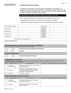 Portfolio Report Form
