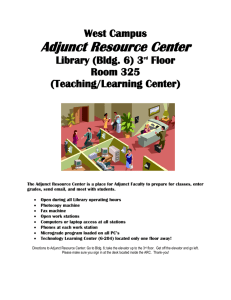 Adjunct Resource Center  West Campus Library (Bldg. 6) 3