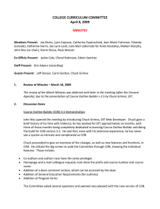 COLLEGE CURRICULUM COMMITTEE April 8, 2009 MINUTES