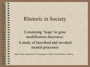 Rhetoric in Society presentation