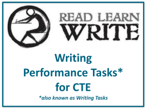 Writing/Performance Tasks