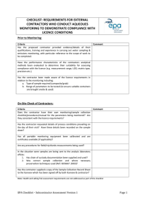 Download 'External Contractors Checklist on Compliance Status with Licence Conditions', word, 68kb