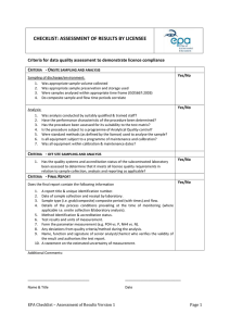 Download 'Checklist for Data Quality Assessment', word, 57kb