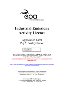 Industrial Emissions Activity Licence  Application Form