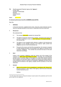 Download 'Financial Provision Template Bond', word, 87kb