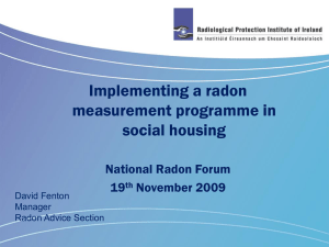 Implementing a radon measurement programme in social housing National Radon Forum