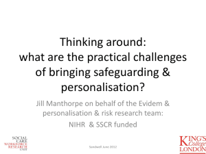 Risk, personalisation and mental capacity in practice (ppt, 1 MB)