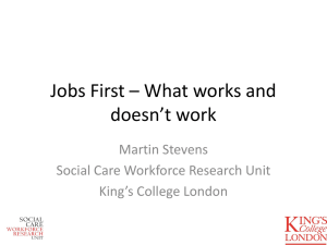 Jobs First what works and doesn t work (ppt, 905 KB)