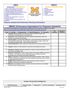 Physician Assistant 360 Degree Evaluation Form