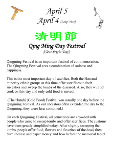 April 5 April 4 Qing Ming Day Festival