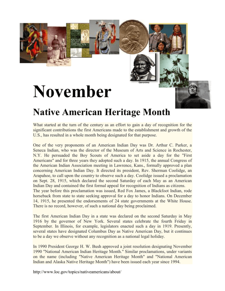 native american heritage month essay