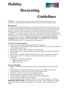 Holiday Decorating Guidelines