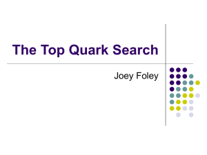 The Top Quark Search Joey Foley