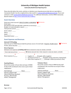 Community Benefit Reporting form