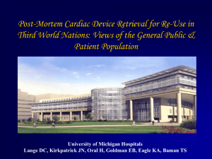 Post-Mortem Cardiac Device Retrieval for Re-Use in Third World Nations: Views of the General Public Patient Population
