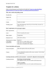 Form for new syllabus