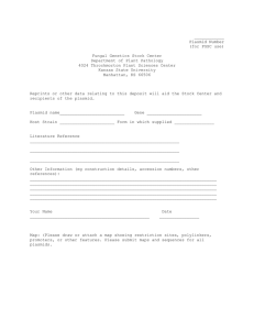 A MS Word format deposit form for depositing plasmids or cloned genes