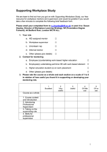 Supporting workplace study feedback form