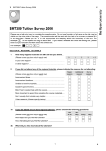 SMT359 Tuition Survey 2006
