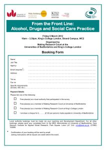 From the Front Line: Alcohol, Drugs and Social Care Practice