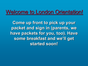 Welcome to London Orientation!