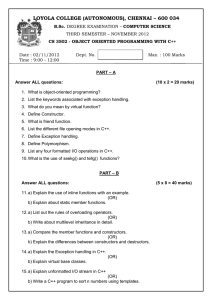 LOYOLA COLLEGE (AUTONOMOUS), CHENNAI – 600 034