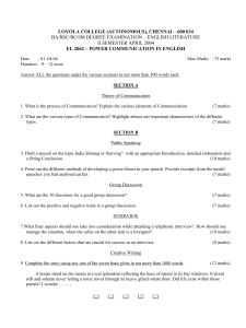 LOYOLA COLLEGE (AUTONOMOUS), CHENNAI – 600 034 II SEMESTER APRIL 2004