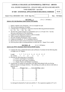 LOYOLA COLLEGE (AUTONOMOUS), CHENNAI – 600 034