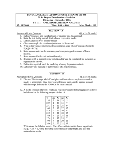 LOYOLA COLLEGE (AUTONOMOUS), CHENNAI 600 034 M.Sc. Degree Examination – Statistics