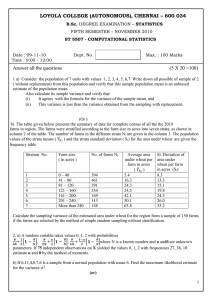 LOYOLA COLLEGE (AUTONOMOUS), CHENNAI – 600 034 Answer all the questions