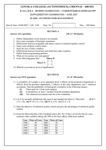 LOYOLA COLLEGE (AUTONOMOUS), CHENNAI – 600 034