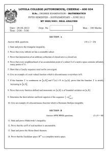 LOYOLA COLLEGE (AUTONOMOUS), CHENNAI – 600 034