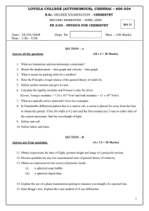 LOYOLA COLLEGE (AUTONOMOUS), CHENNAI – 600 034