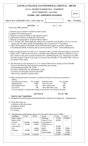 LOYOLA COLLEGE (AUTONOMOUS), CHENNAI – 600 034