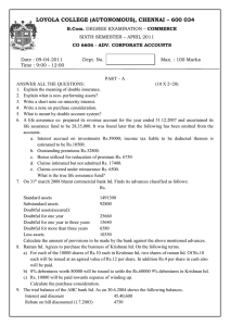 LOYOLA COLLEGE (AUTONOMOUS), CHENNAI – 600 034