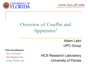 Overview of  CrayPat and Apprentice 2 Adam Leko