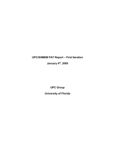 – First Iteration UPC/SHMEM PAT Report January 4